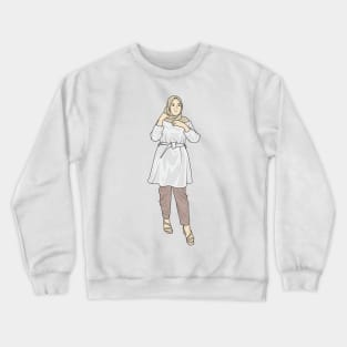 White Dress Crewneck Sweatshirt